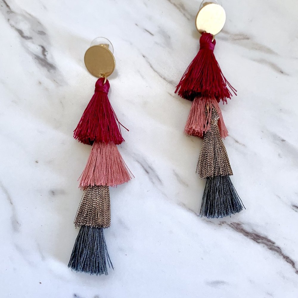 Foxy Layered Fringe Earrings